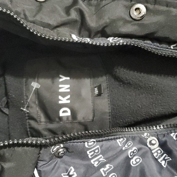 DKNY jacket boys 18T 18 months toddler black white puffer new york - Picture 3 of 15